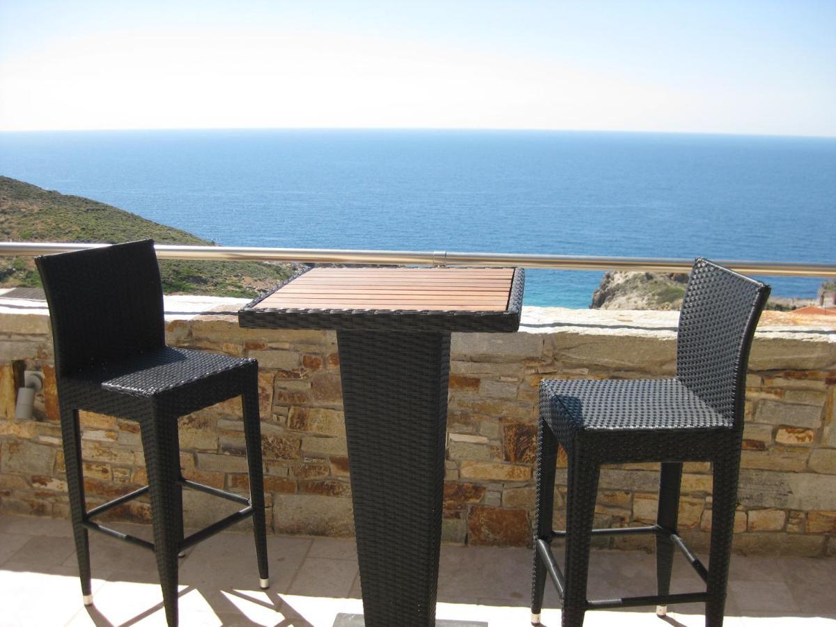 Astra-Ferienhaus Mit Grosser Dachterrasse Und Top-Ausstattung In Nas Armenistis  Bagian luar foto